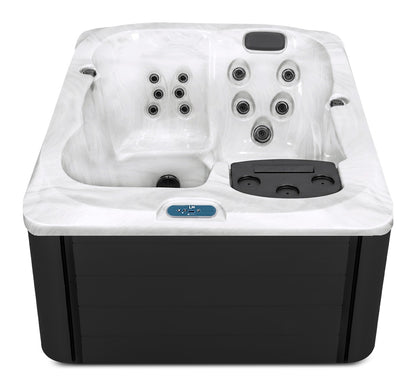 L5 hot tub - Sterling Silver shell with Midnight cabinet