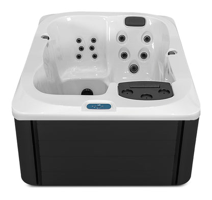 L5 hot tub - White shell with Midnight cabinet