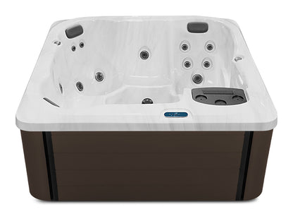 L6 hot tub - Sterling Silver shell with Dark Walnut cabinet
