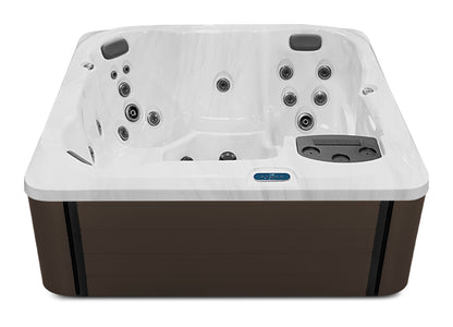 L7 hot tub - Sterling Silver shell with Dark Walnut cabinet