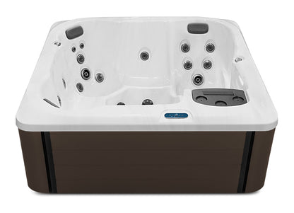 L7 hot tub - White shell with Dark Walnut cabinet