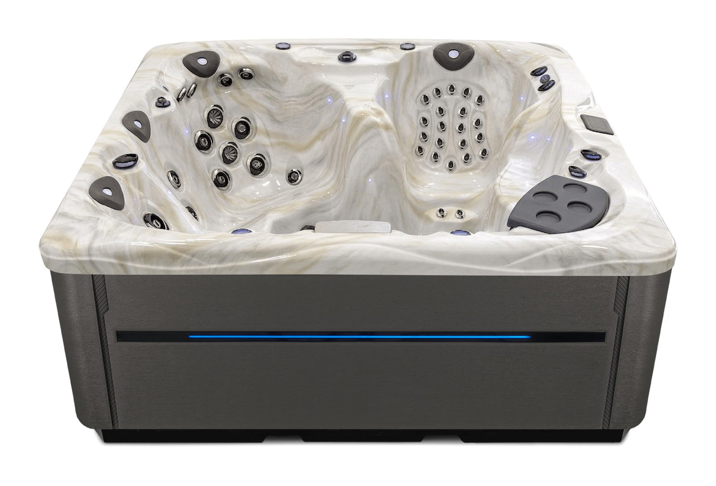 LSX 30 hot tub - Smoky Mountain shell with DuraMaster Graphite* (Standard) cabinet