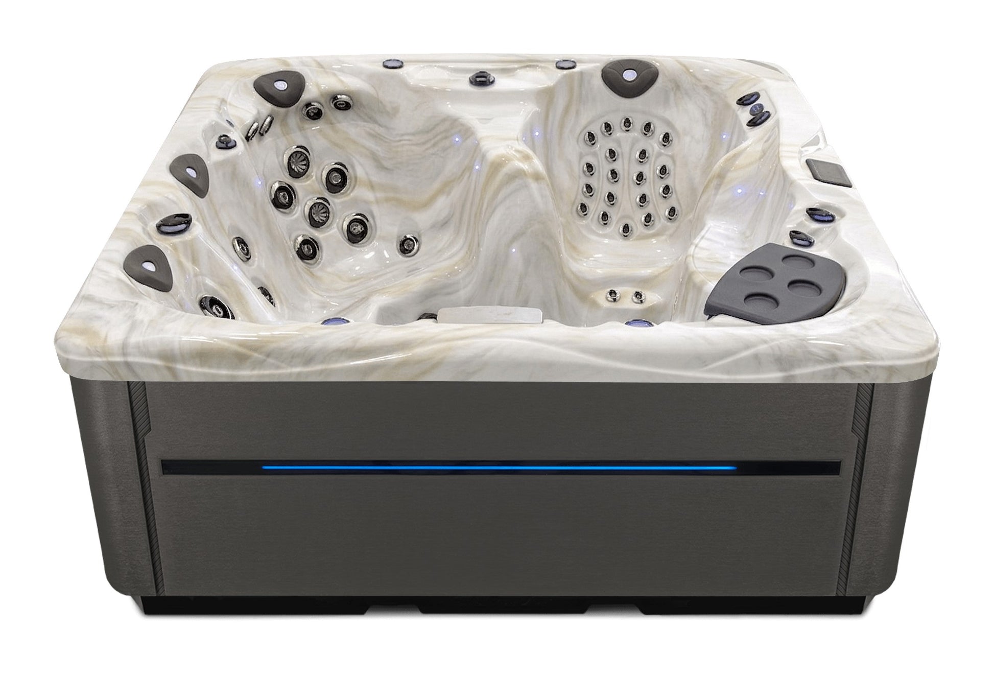 LSX 30 hot tub - Smoky Mountain shell with DuraMaster Graphite* (Standard) cabinet