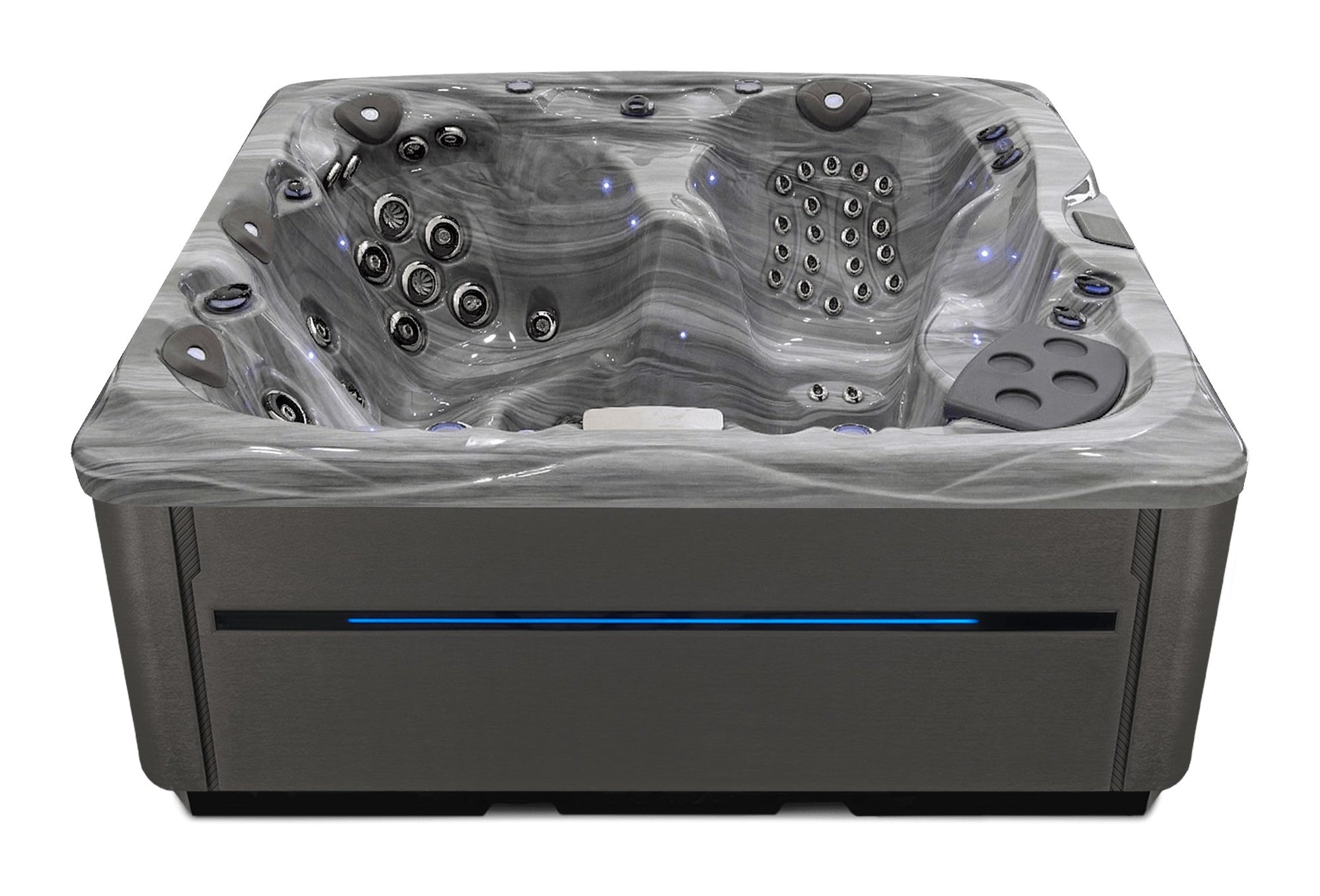 LSX 30 hot tub - Storm Cloud shell with DuraMaster Graphite* (Standard) cabinet