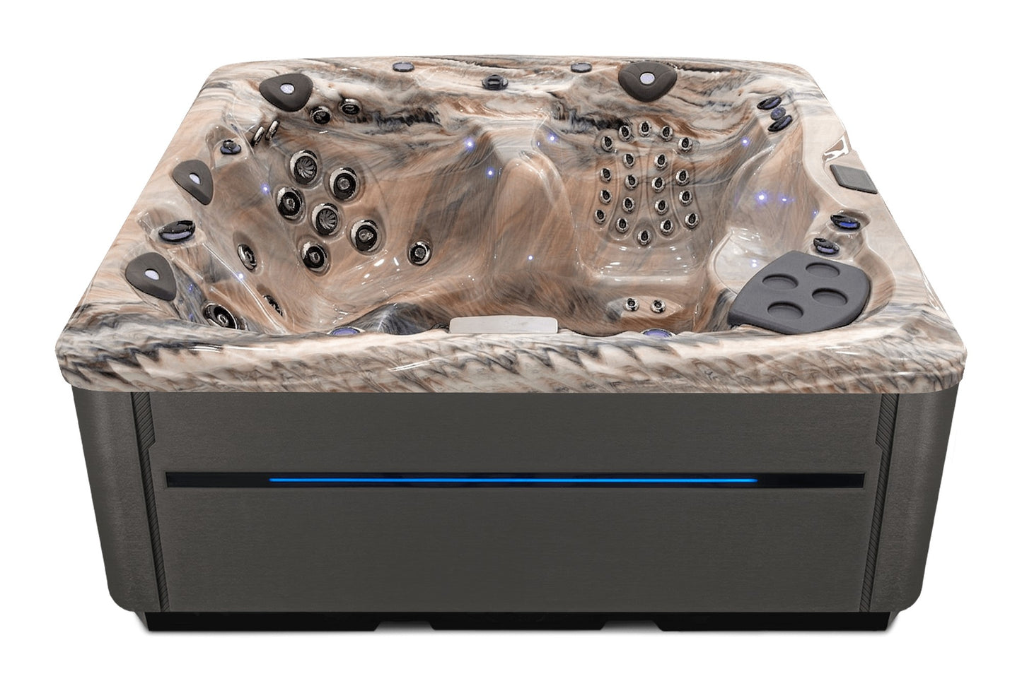 LSX 30 hot tub - Tuscan Sun shell with DuraMaster Graphite* (Standard) cabinet
