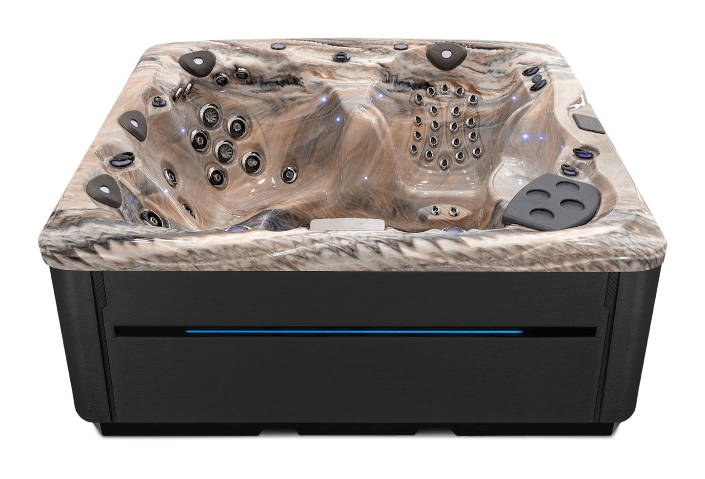 LSX 30 hot tub - Tuscan Sun shell with Midnight cabinet
