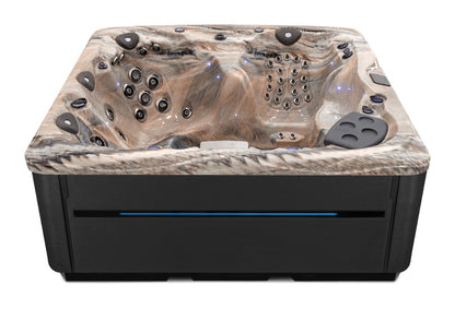 LSX 30 hot tub - Tuscan Sun shell with Midnight cabinet