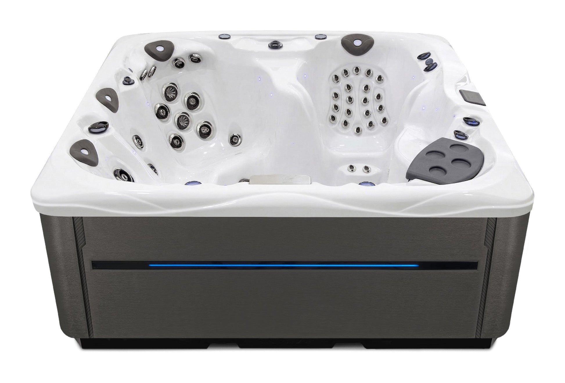 LSX 30 hot tub - White shell with DuraMaster Graphite* (Standard) cabinet