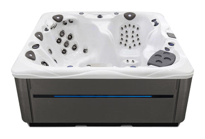 LSX 30 hot tub - White shell with DuraMaster Graphite* (Standard) cabinet