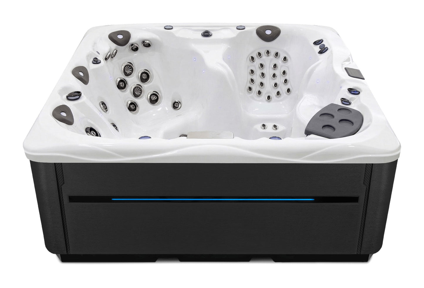 LSX 30 hot tub - White shell with Midnight cabinet
