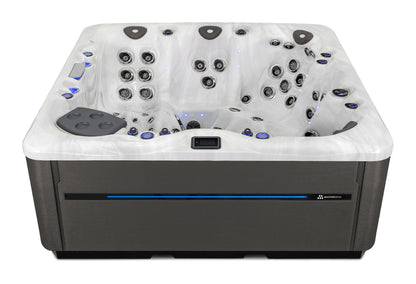 LSX 800 hot tub - Sterling Silver (Standard) shell with DuraMaster Graphite* (Standard) cabinet