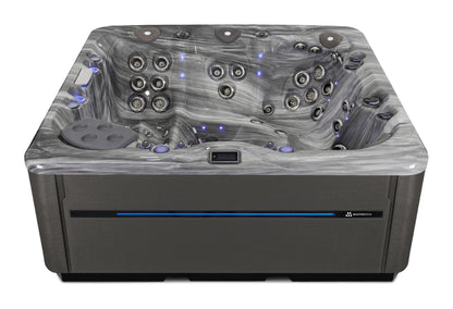 LSX 800 hot tub - Storm Cloud (Optional) shell with DuraMaster Graphite* (Standard) cabinet