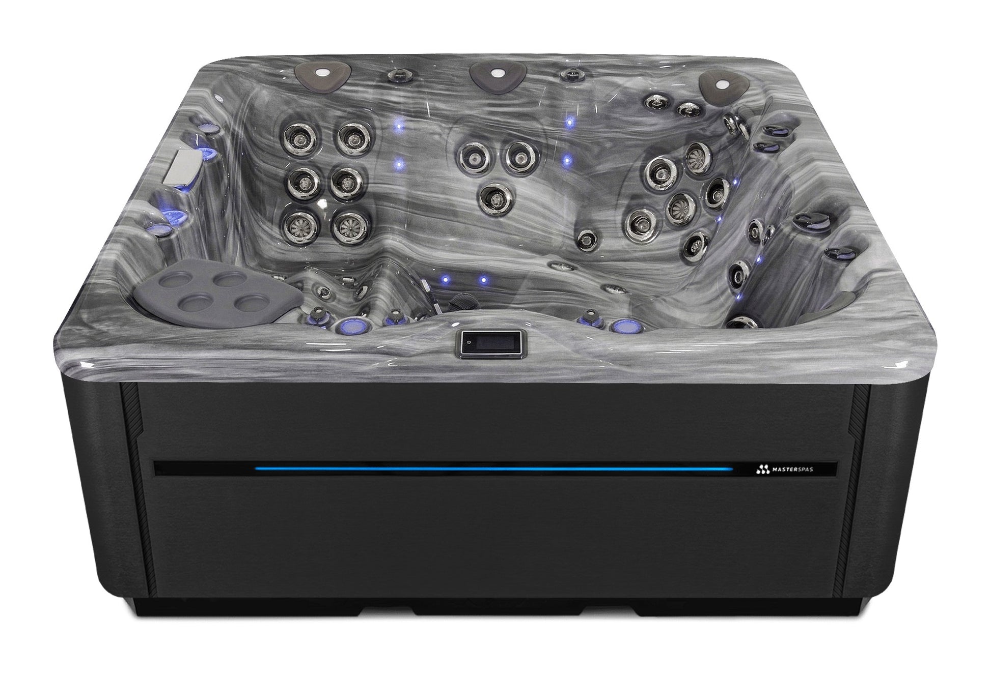 LSX 800 hot tub - Storm Cloud (Optional) shell with DuraMaster Midnight* (Standard) cabinet