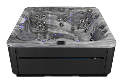 LSX 800 hot tub - Storm Cloud (Optional) shell with DuraMaster Midnight* (Standard) cabinet