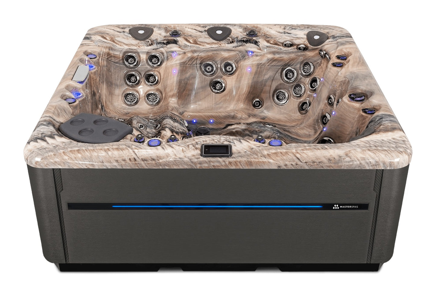 LSX 800 hot tub - Tuscan Sun (Standard) shell with DuraMaster Graphite* (Standard) cabinet