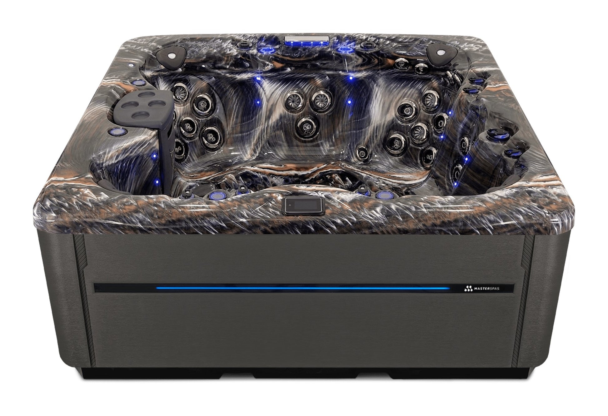 LSX 850 hot tub - Midnight Canyon (Standard) shell with DuraMaster Graphite cabinet