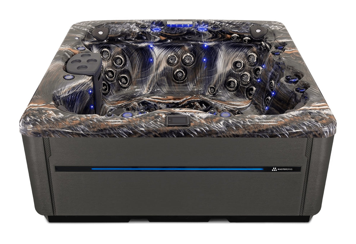 LSX 850 hot tub - Midnight Canyon (Standard) shell with DuraMaster Graphite cabinet