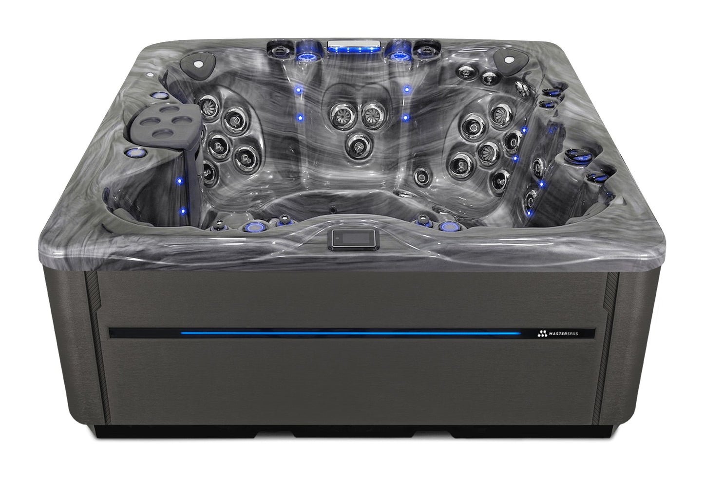 LSX 850 hot tub - Storm Cloud (Optional) shell with DuraMaster Graphite cabinet