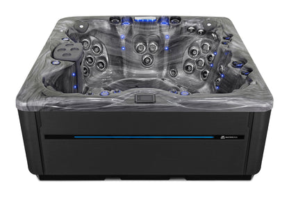 LSX 850 hot tub - Storm Cloud (Optional) shell with DuraMaster Midnight cabinet