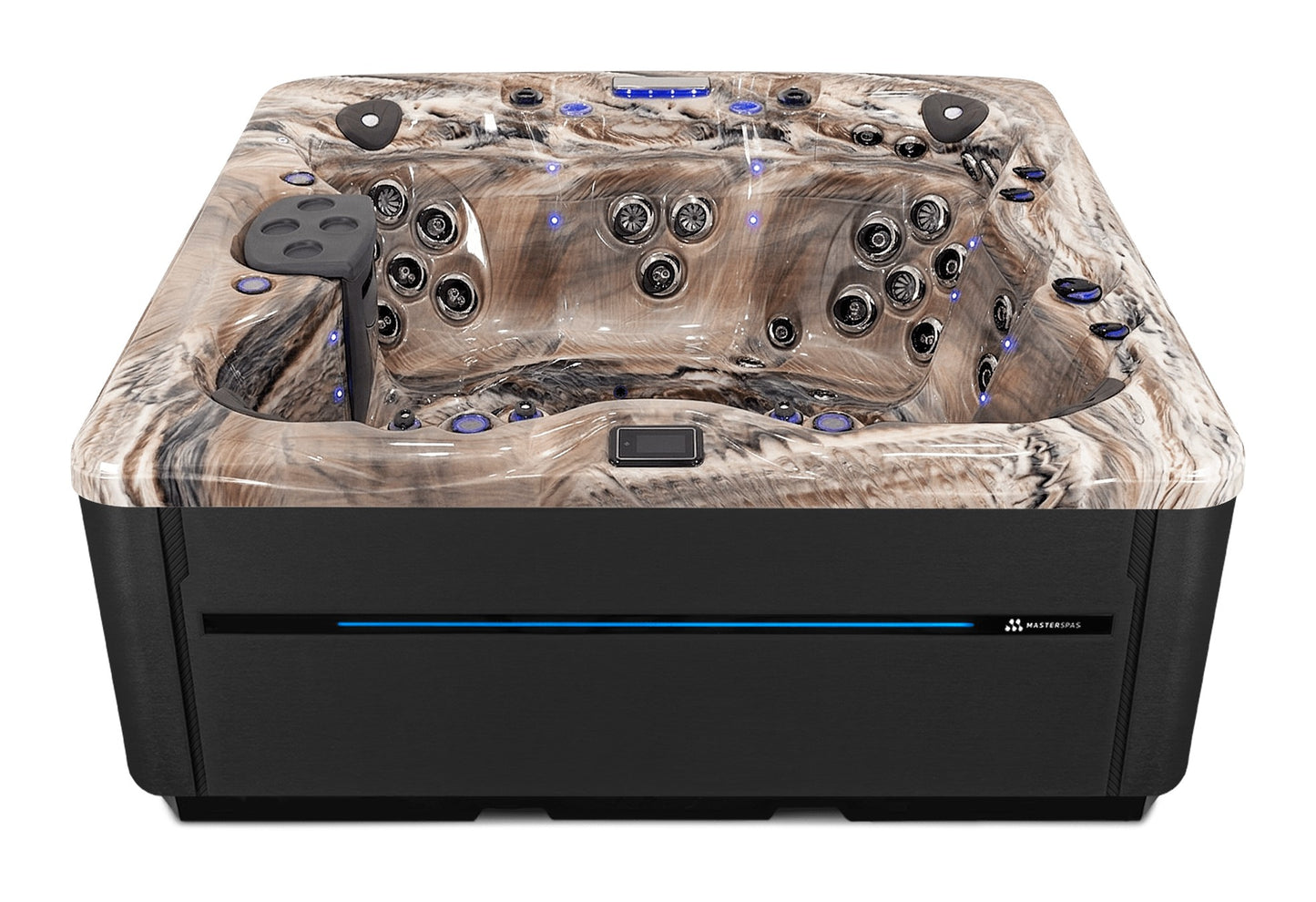 LSX 850 hot tub - Tuscan Sun (Standard) shell with DuraMaster Midnight cabinet