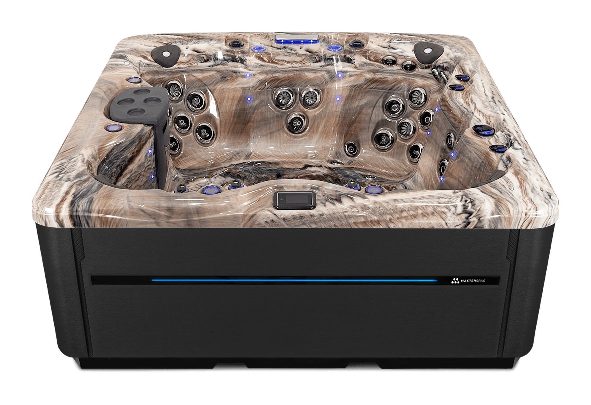 LSX 850 hot tub - Tuscan Sun (Standard) shell with DuraMaster Midnight cabinet