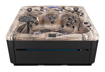 LSX 850 hot tub - Tuscan Sun (Standard) shell with DuraMaster Midnight cabinet