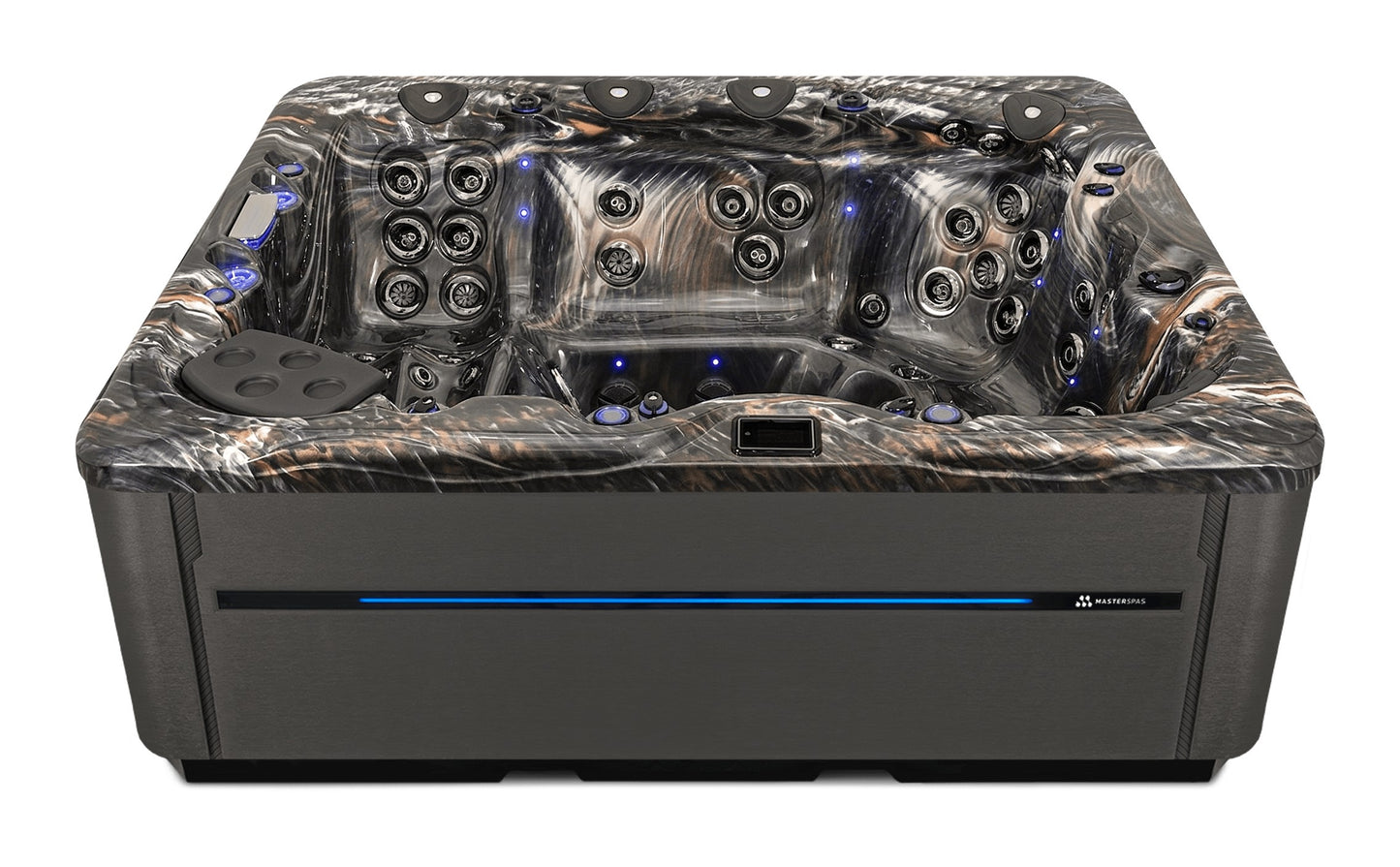 LSX 900 hot tub - Midnight Canyon (Standard) shell with DuraMaster Graphite* (Standard) cabinet