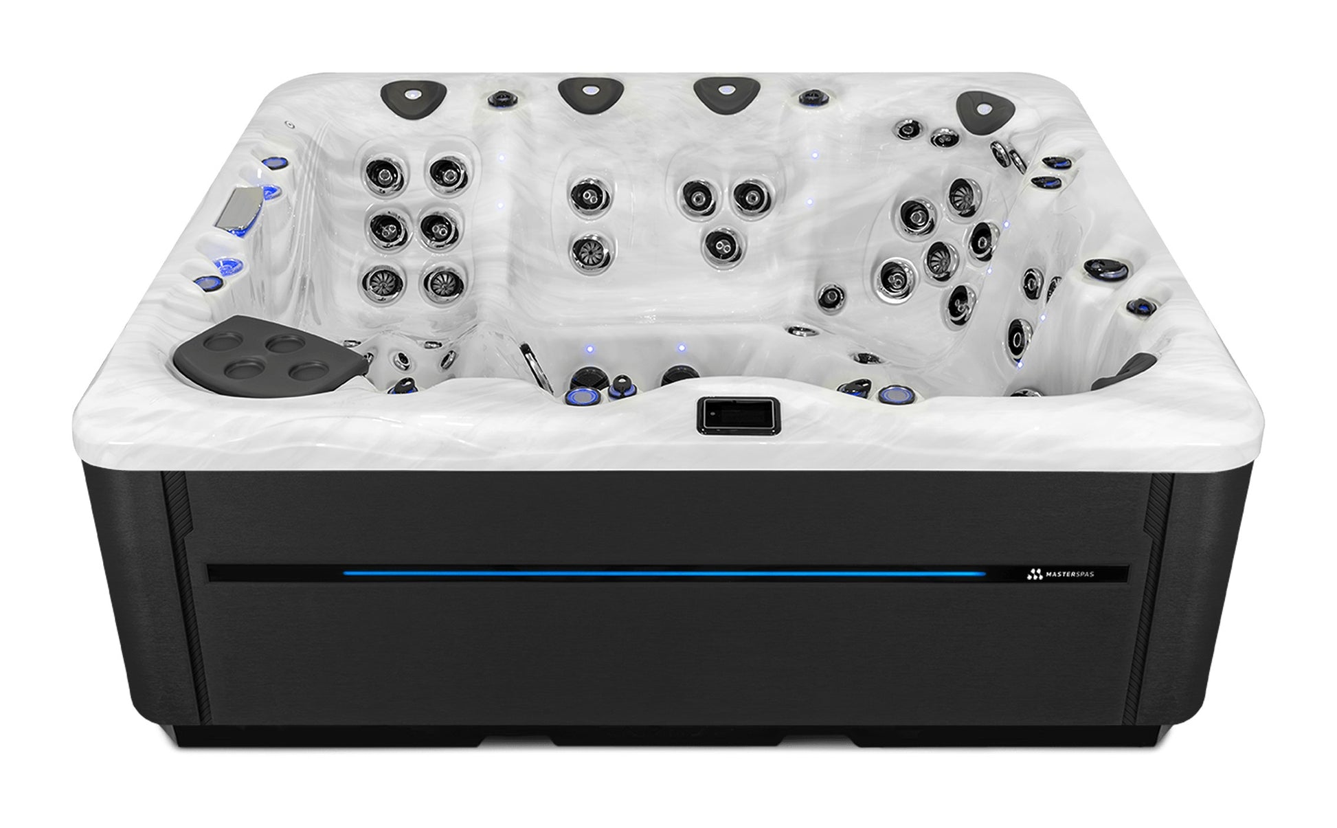 LSX 900 hot tub - Sterling Silver (Standard) shell with DuraMaster Midnight* (Standard) cabinet