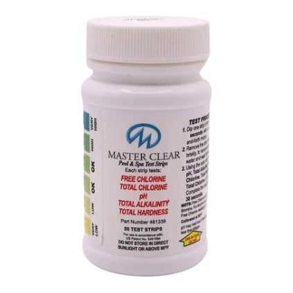 Master Clear Hot Tub  Swim Spa Test Strips 50ct