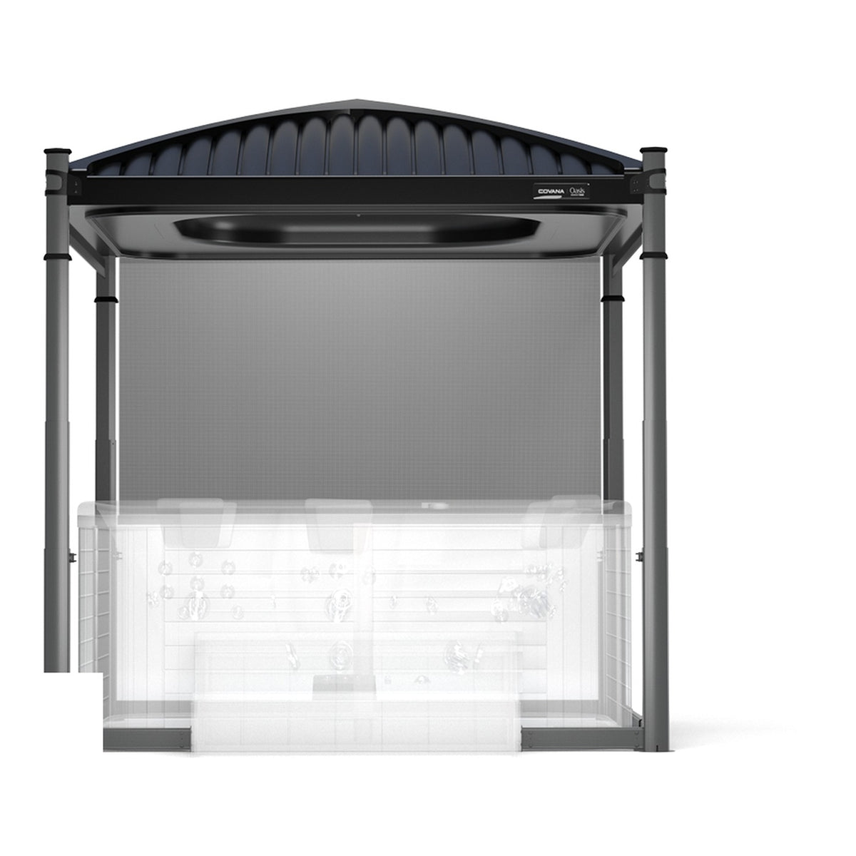 Covana Oasis Midnight XL with Sun Screen roller shade fitted