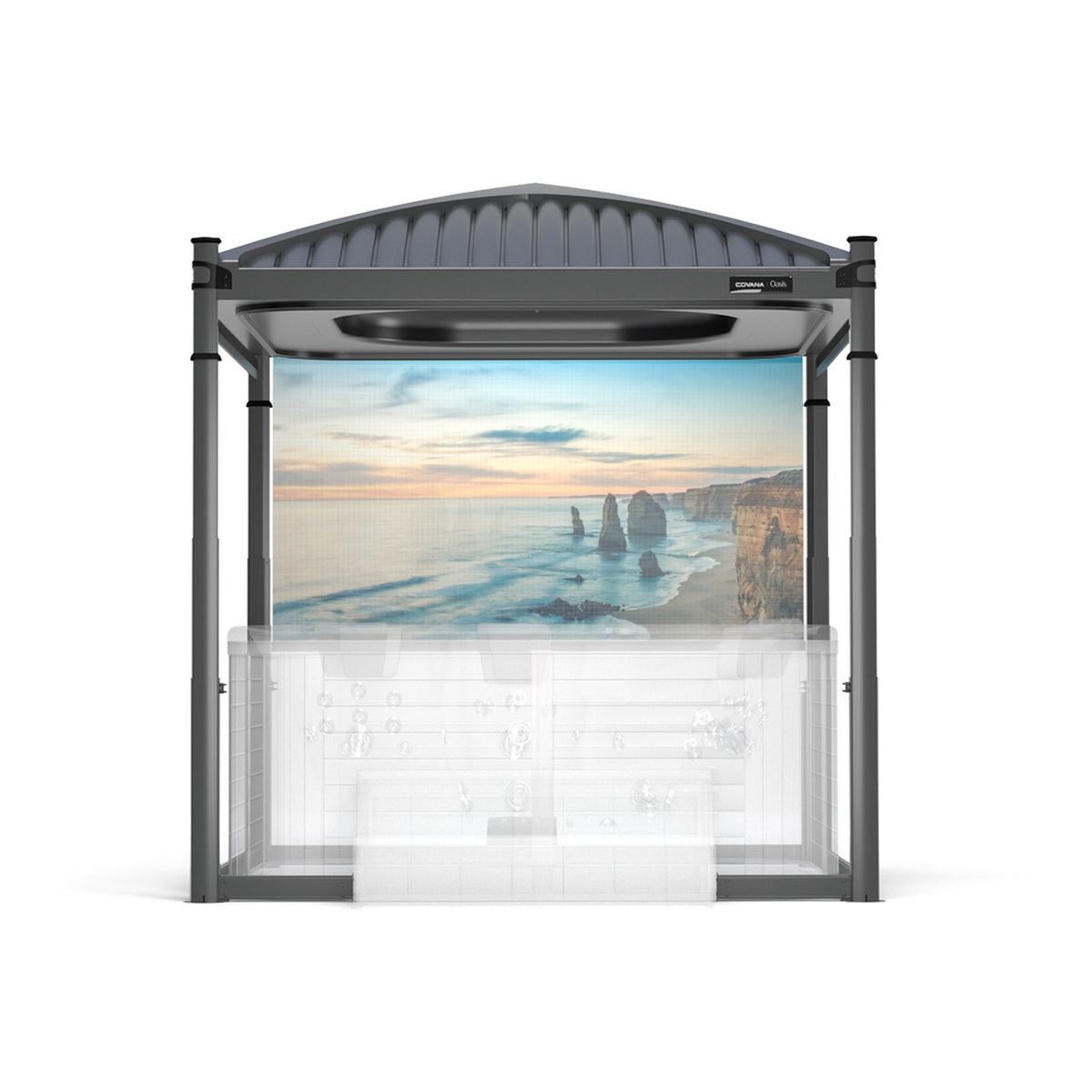 Covana Oasis with Coastline roller shade fitted