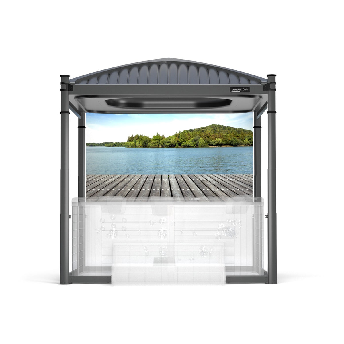 Covana Oasis with Island roller shade fitted