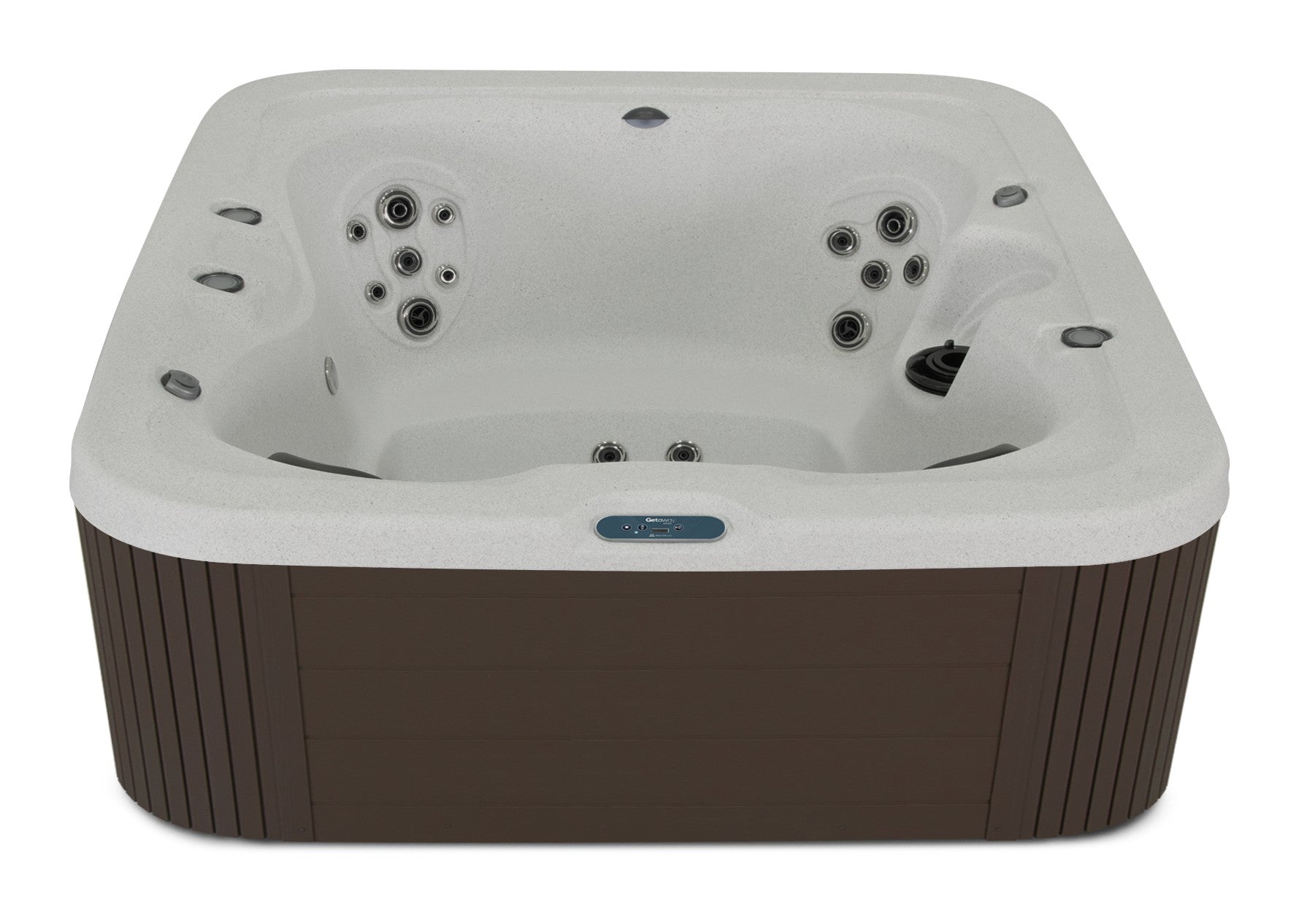 Ocho Rios CS hot tub - Pebble Beach shell with DuraMaster Dark Walnut cabinet