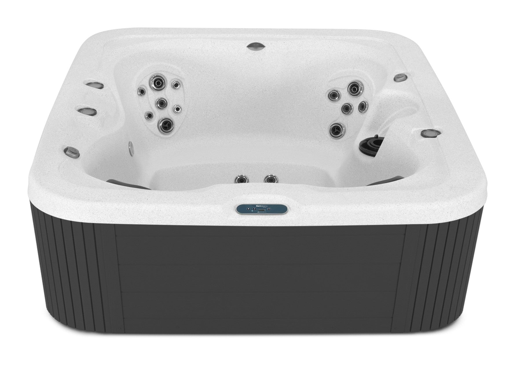 Ocho Rios CS hot tub - Sea Salt shell with DuraMaster Graphite cabinet
