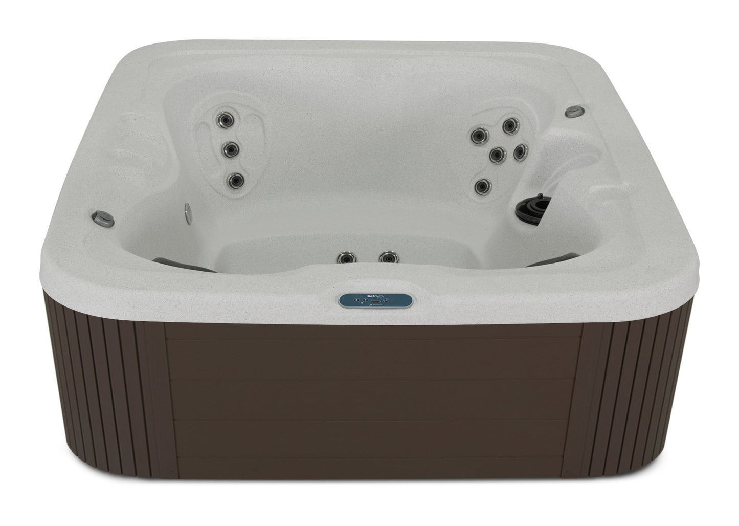 Ocho Rios SE hot tub - Pebble Beach shell with DuraMaster Dark Walnut cabinet