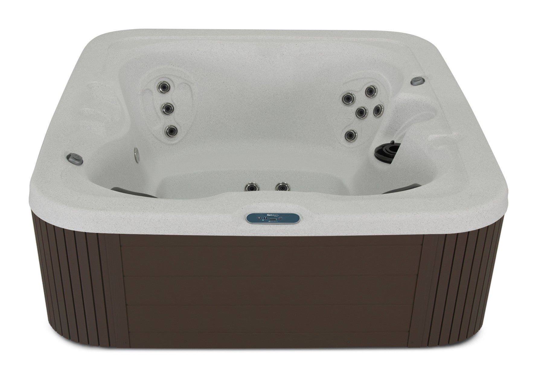 Ocho Rios SE hot tub - Pebble Beach shell with DuraMaster Dark Walnut cabinet