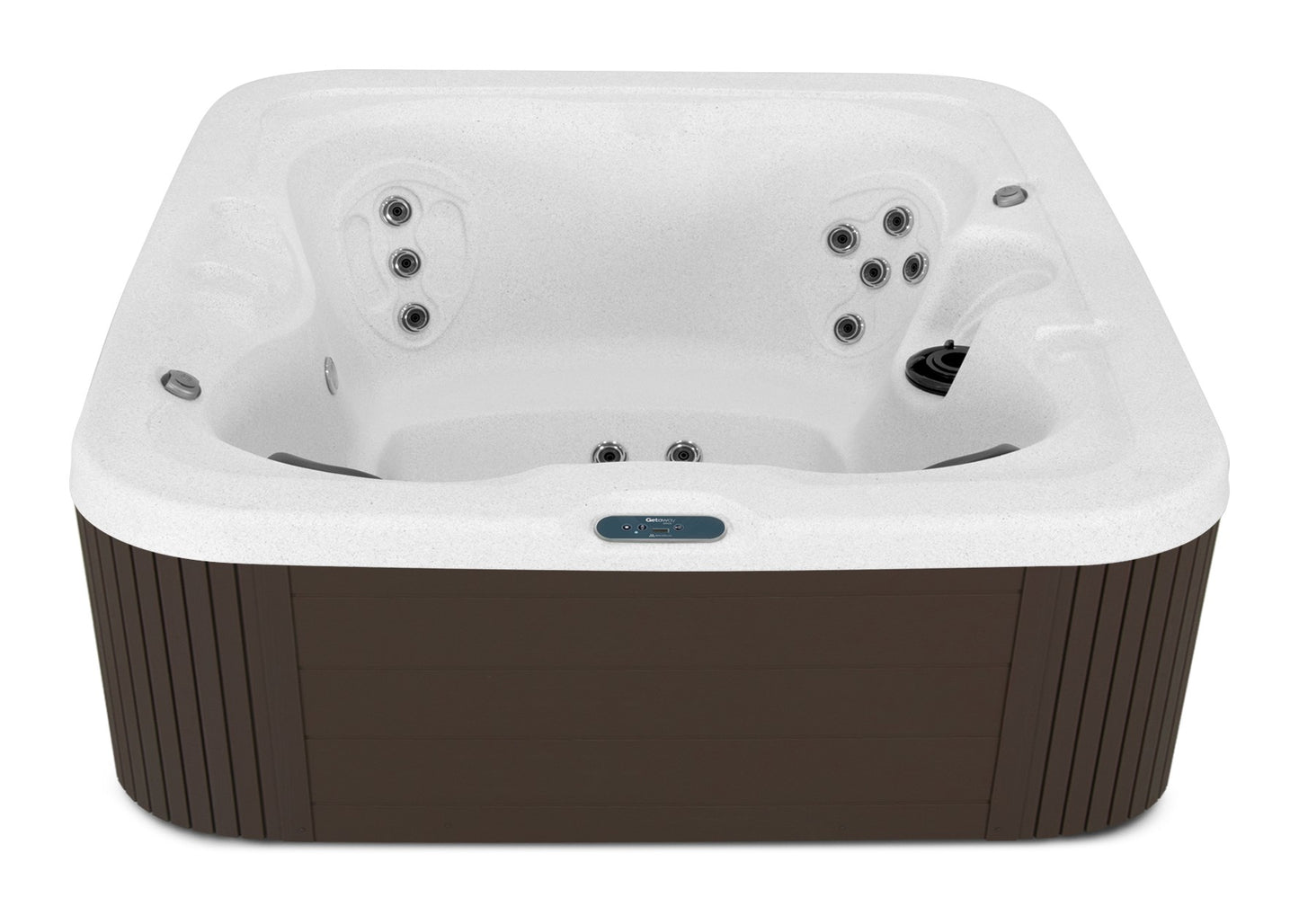 Ocho Rios SE hot tub - Sea Salt shell with DuraMaster Dark Walnut cabinet