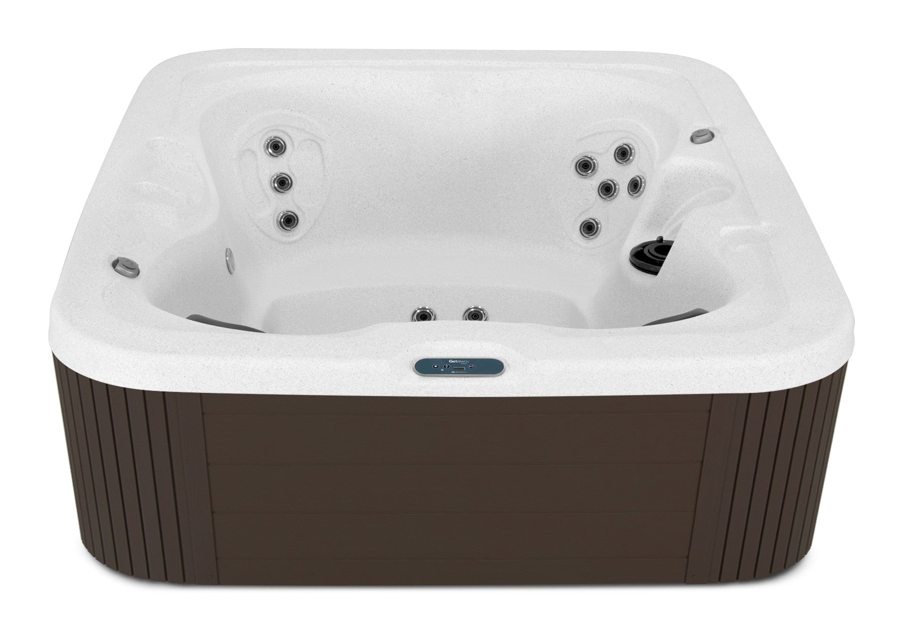 Ocho Rios SE hot tub - Sea Salt shell with DuraMaster Dark Walnut cabinet