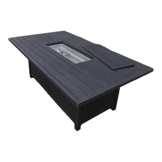 Patio Resort Paris 32” X 61” Rectangle Fire Table NEW GREY