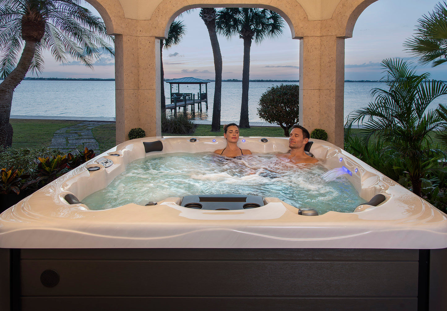 Precision 8 hot tub - lifestyle