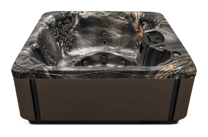 Precision 8 hot tub - Midnight Canyon shell with Dark Walnut cabinet