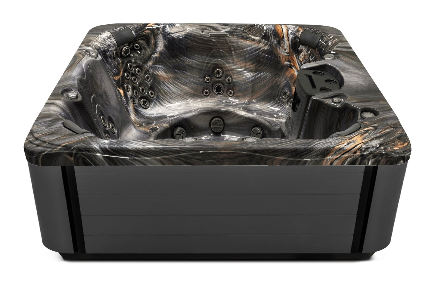 Precision 8 hot tub - Midnight Canyon shell with Graphite cabinet