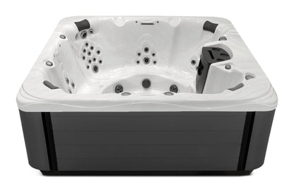 Precision 8 hot tub - Sterling Silver shell with Graphite cabinet