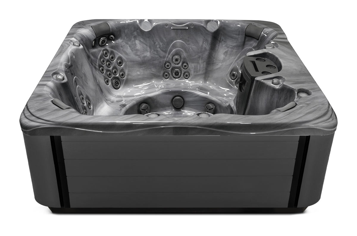 Precision 8 hot tub - Storm Cloud shell with Graphite cabinet