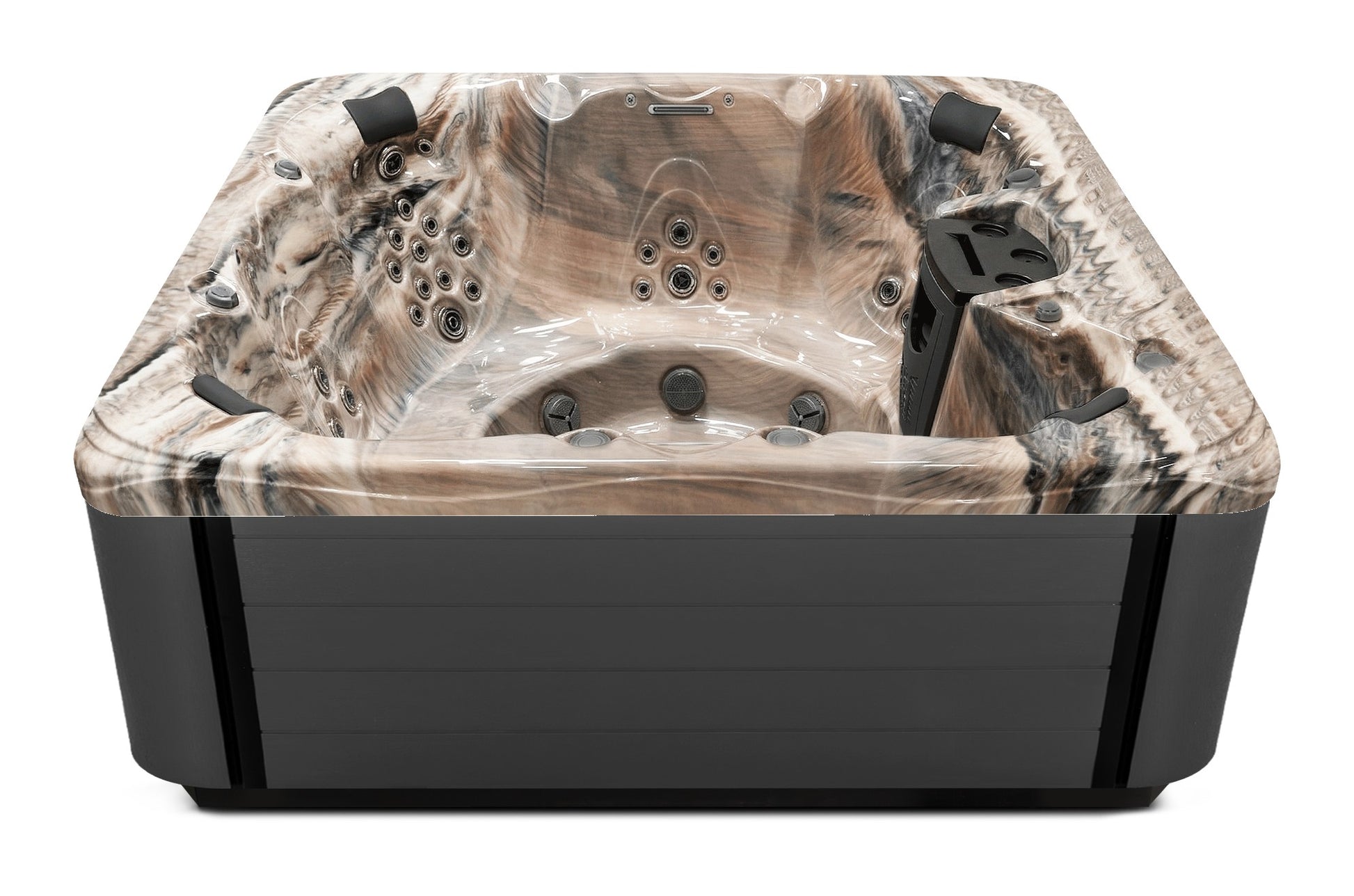 Precision 8 hot tub - Tuscan Sun shell with Graphite cabinet