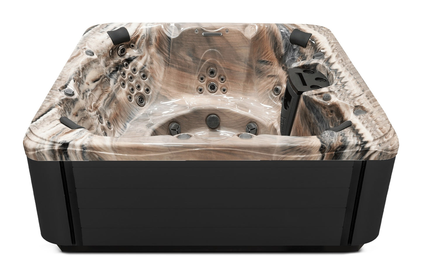 Precision 8 hot tub - Tuscan Sun shell with Midnight cabinet