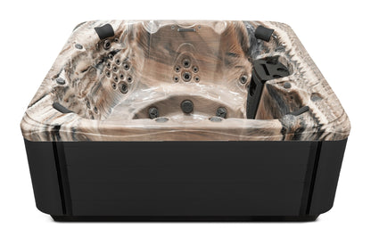 Precision 8 hot tub - Tuscan Sun shell with Midnight cabinet