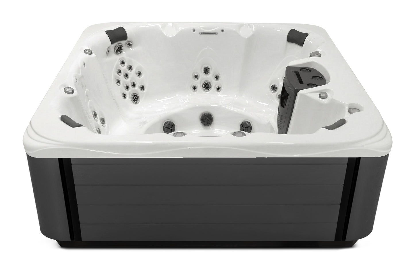 Precision 8 hot tub - White shell with Graphite cabinet