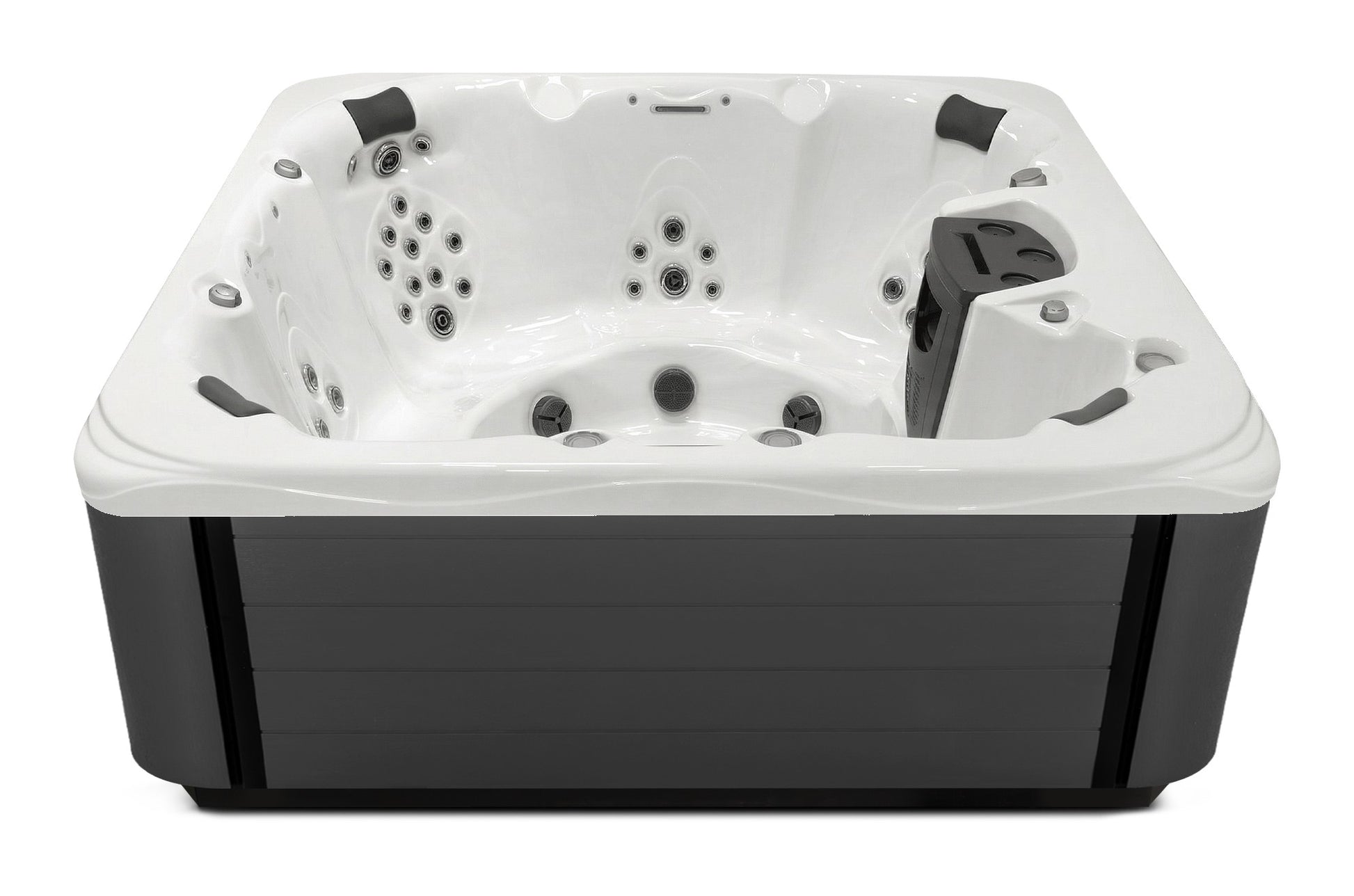 Precision 8 hot tub - White shell with Graphite cabinet