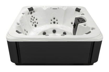 Precision 8 hot tub - White shell with Midnight cabinet